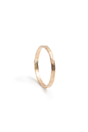 Thin 14K Gold Fill Hammered Stacking Ring
