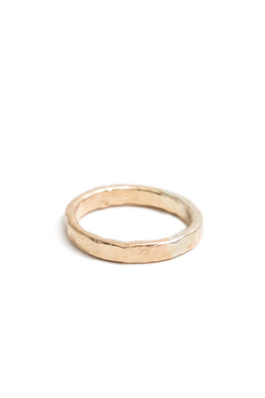 Thick 14K Gold Fill Hammered Stacking Ring