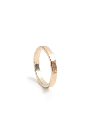 Thick 14K Gold Fill Hammered Stacking Ring
