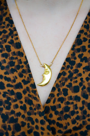 Man in the Crescent Moon Necklace