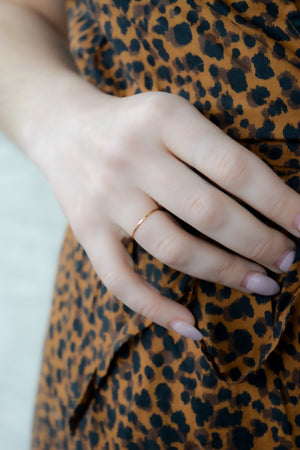 Barely There 14K Rose Gold Hammered Stacking Ring