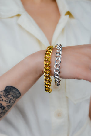 Silver Curb Chain Bracelet