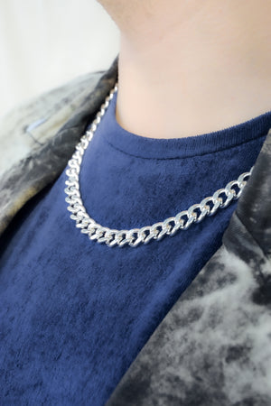 Silver Curb Chain Necklace