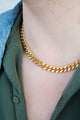 Gold Curb Chain Necklace
