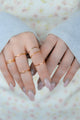 Barely There 14K White Gold Hammered Stacking Ring