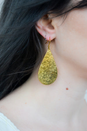 Large Solid Teardrop Earrings