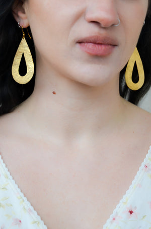 Large Open Teardrop Earrings