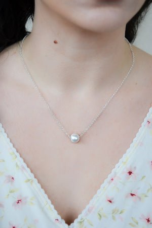 Freshwater Pearl Necklace on Silver Chain