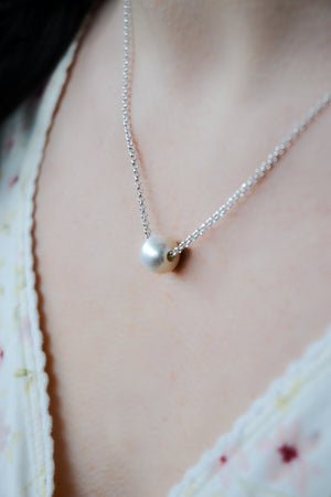 Freshwater Pearl Necklace on Silver Chain