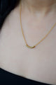 Mini Gold Curve Bar Necklace
