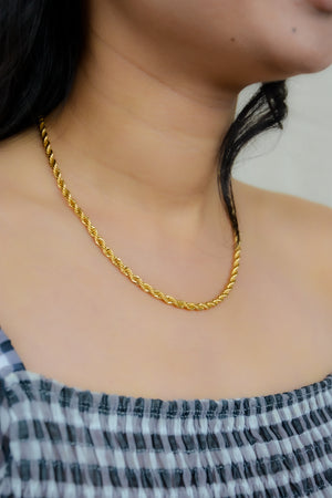 Golden Rope Chain Necklace